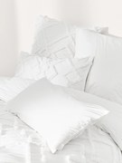 Capa de edredão em percal de algodão com decoração acolchoada Faith