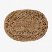 Capacho Oval Em Juta 60x45 Cm Koblet Yute - Sklum