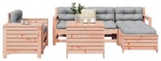 7 pcs conjunto sofás jardim madeira abeto-de-douglas