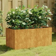 824519 vidaXL Vaso/floreira 80x40x40 cm aço corten