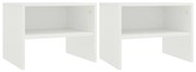 Mesas-de-cabeceira 2 pcs 40x30x30 cm contraplacado branco