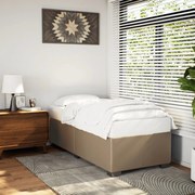 vidaXL Estrutura de cama 90x190 cm couro artificial cappuccino