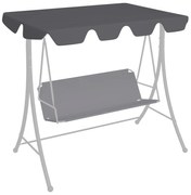 vidaXL Toldo suplente baloiço 188/168x145/110cm antracite