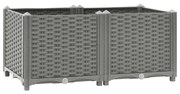vidaXL Canteiro elevado 80x40x38 cm polipropileno