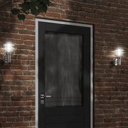 vidaXL Candeeiros de parede p/ exterior 2 pcs aço inoxidável prateado