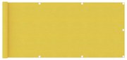 vidaXL Tela de varanda 75x500 cm PEAD cor amarelo