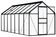 vidaXL Estufa 8,17 m² alumínio antracite