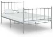 Estrutura de cama 120x200 cm metal cinzento