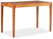 vidaXL Mesa de jantar em madeira maciça 118x60x76 cm
