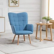 Poltrona WingBack Tufo - Azul - Design Nórdico