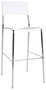 Banco de bar empilhável Genua 43 x 114 x 41 cm Branco