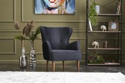 Cadeirão Karina – Antracite – 73x87x80 cm