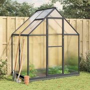 vidaXL Estufa com estrutura de base 169x114x202 cm alumínio antracite