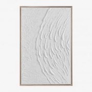 Quadro Decorativo 60x90 Cm Em Relevo De Escaiola Severine Branco - Sklum