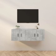 Móveis de TV de parede 2 pcs 57x34,5x40 cm cinzento cimento