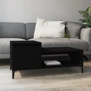 vidaXL Mesa de centro 100x50x45 cm derivados de madeira preto