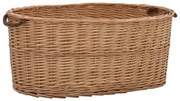 vidaXL Cesto para lenha com pegas 78x54x34 cm salgueiro natural