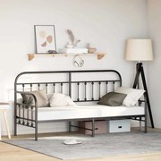 vidaXL Estrutura de Cama Dia Preto 80x200 cm Aço