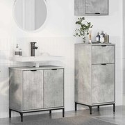 vidaXL Conjunto de Móveis para Banheiro com gaveta 2 pcs Cinzento