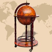 vidaXL Suporte para garrafas de vinho forma de globo madeira eucalipto