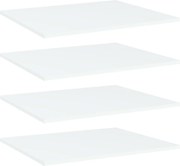 vidaXL Prateleiras para estante 4 pcs derivados de madeira branco