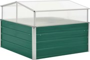 vidaXL Estufa 100x100x77 cm aço galvanizado verde