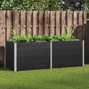 vidaXL Canteiro elevado de jardim 250x100x91 cm WPC cinzento