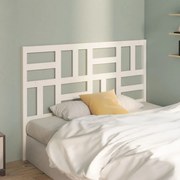 Cabeceira de cama 126x4x104 cm pinho maciço branco