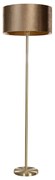 Candeeiro de Pé Latão com Abajur em Veludo Bronze 50cm - Simplo