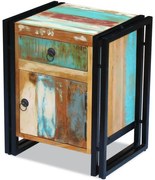 vidaXL Mesa de cabeceira em madeira reciclada maciça