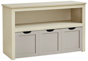 VASAGLE - Móvel de arrumação para brinquedos infantis, armário de arrumação com rodas, 30 x 102 x 60 cm, estante infantil, 3 gavetas, para sala de estar, quarto infantil, sala de jogos, bege areia LHS380K01