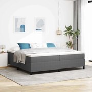vidaXL Cama Box Cinza Claro e Branco 200 x 200 cm