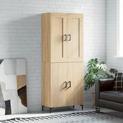 vidaXL Armário alto 69,5x34x180 cm derivados de madeira cor sonoma