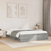 vidaXL Estrutura de cama sem colchão 160x200 cm sonoma cinzento