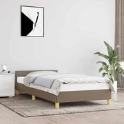 vidaXL Estrutura de cama c/ cabeceira sem colchão tecido 80x200 cm