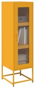 vidaXL Móvel alto 36x39x123 cm aço laminado a frio amarelo