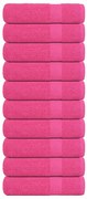 Toalhas de mãos 10 pcs 50x100 cm 360 gsm 100% algodão rosa