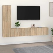 vidaXL Conjunto móveis de TV 4 pcs madeira processada carvalho sonoma