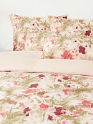 Capa de edredão em cetim de algodão com padrão floral Anthea