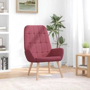 vidaXL Cadeira de descanso tecido vermelho tinto