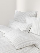 Capa de edredão em linho lavado com riscas Telma