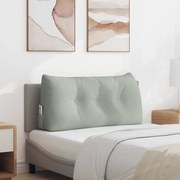 vidaXL Travesseiro para Costas Cinzento-claro 100 x 24 x 50 cm Veludo