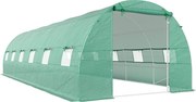 Outsunny Estufa Jardim Terraço Aço Polietileno Resistente 8x3x2 m Ideal Cultivo Plantas Cor Verde | Aosom Portugal