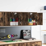 vidaXL Armários de parede para garagem 2 pcs derivados de madeira