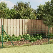 Cerca de malha de arame com flange 1,1x10 m verde