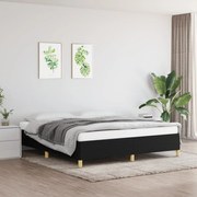 vidaXL Estrutura de cama sem colchão 160x200 cm tecido preto