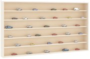 vidaXL Vitrine de colecionador de madeira com 6 prateleiras
