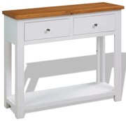 vidaXL Mesa consola 83x30x73 cm madeira carvalho maciça