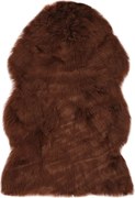 vidaXL Tapete em pele de carneiro artificial 60x90 cm castanho