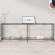 vidaXL Mesa consola transparente 220x35x75,5 cm vidro temperado